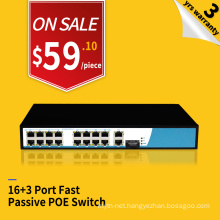 Promotion price OEM 24V 12v wifi access point passive POE switch 16 port